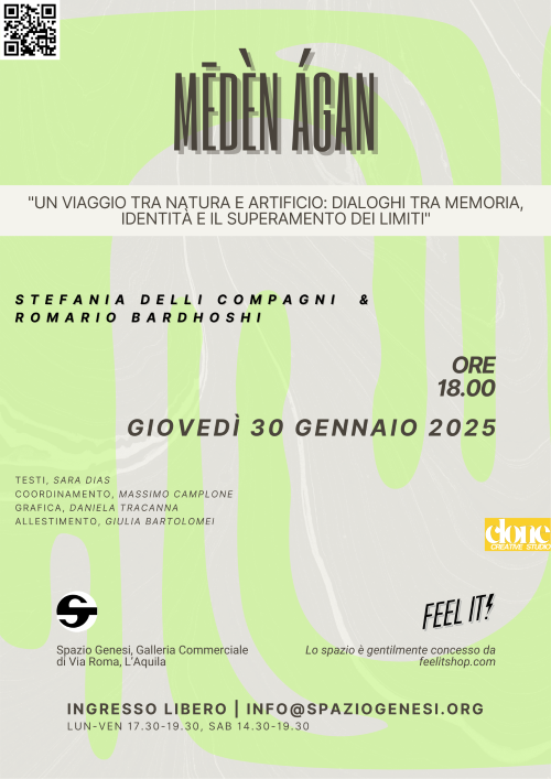 EVENTO SPAZIO GENESI, titolo: possibile da scrivere. dal 19 dicembre 2024 al 14 gennaio 2025, opening alle 18. presso centro commerciale via roma 215, L'AQUILA